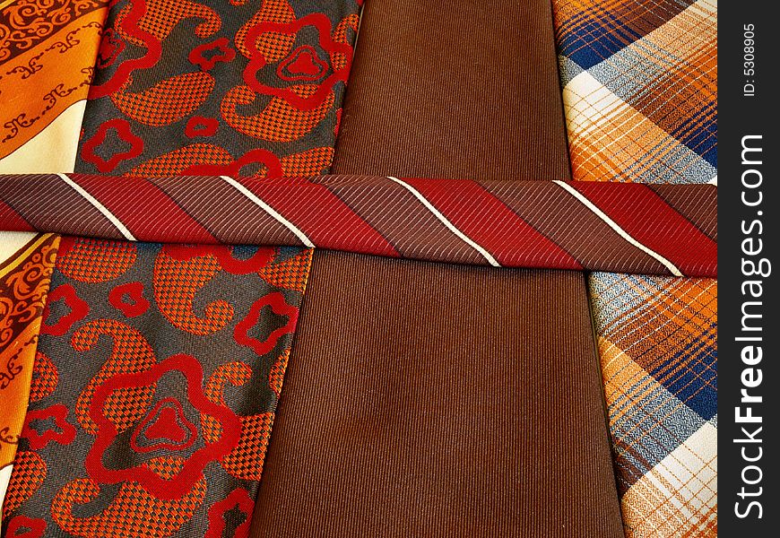 Photo of colorful neckties background