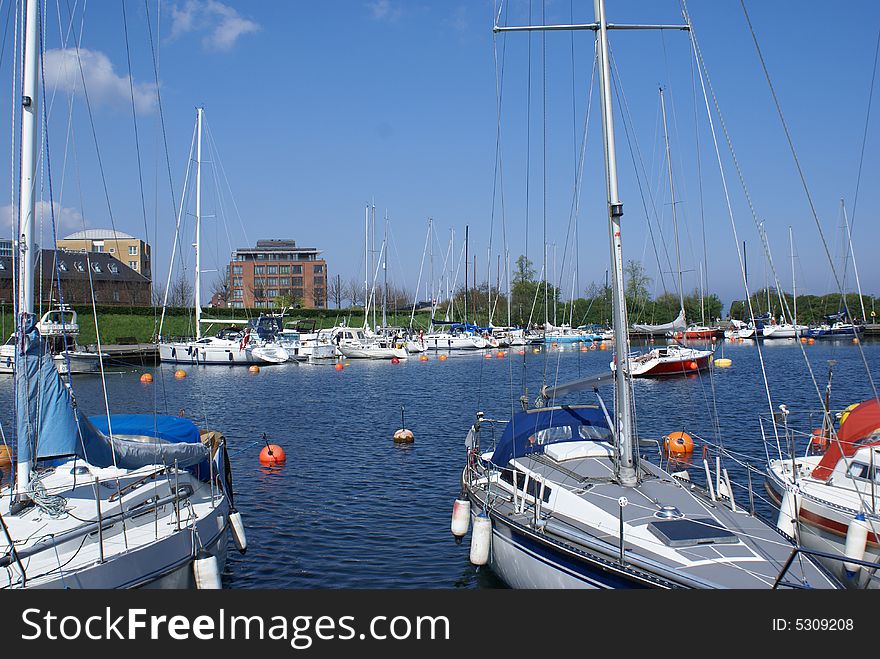 Marina in Kopenhagen at summer time