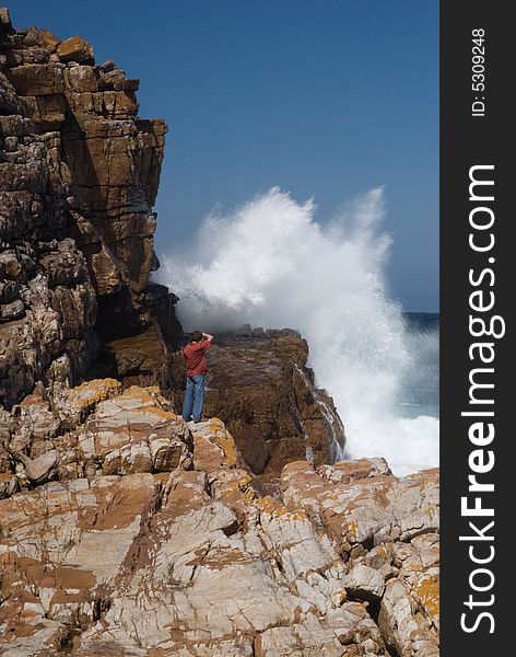 High wave at Cape of Good Hope