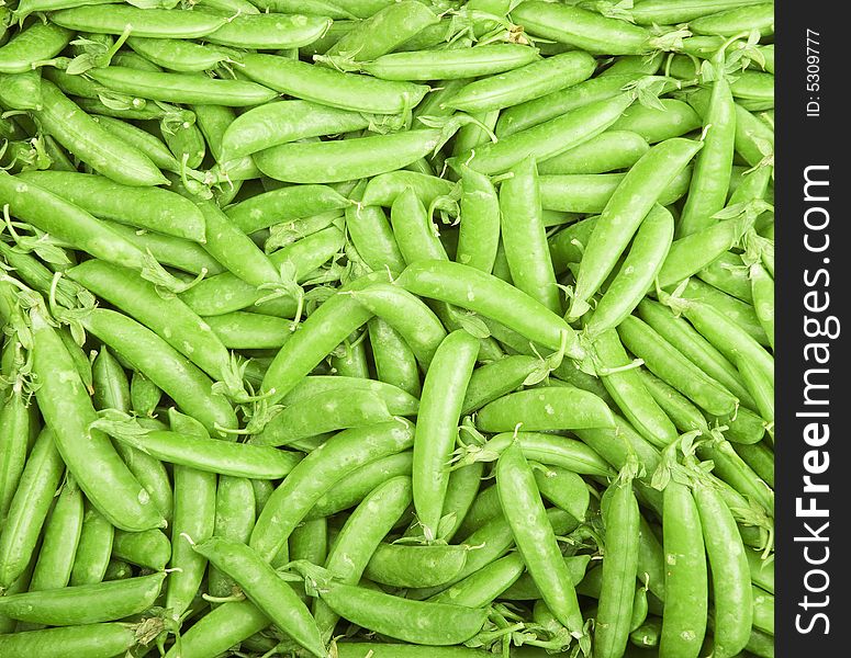 Frame filled with bright green pea pods. Frame filled with bright green pea pods