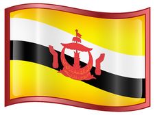Brunei Flag Icon Royalty Free Stock Image Brunei Flag Icon Royalty Free Stock Image