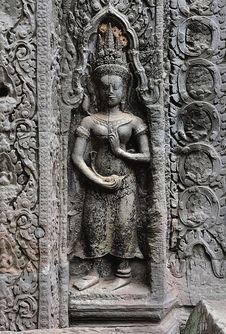 Cambodia; Angkor; Ta Prohm Temple: Apsara Stock Images Cambodia; Angkor; Ta Prohm Temple: Apsara Stock Images