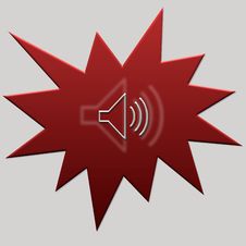 Red Web Button Audio Royalty Free Stock Images