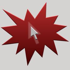 Red Web Button Arrow Royalty Free Stock Image
