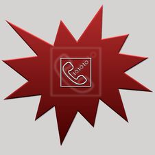 Red Web Button Telephone Stock Photos
