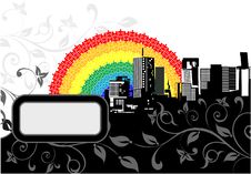 Rainbow City Royalty Free Stock Photo Rainbow City Royalty Free Stock Photo