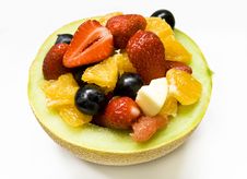 Fruits In A Melon Stock Photos Fruits In A Melon Stock Photos