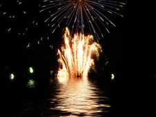 Fireworks Reflected In Water Background Royalty Free Stock Photo Fireworks Reflected In Water Background Royalty Free Stock Photo