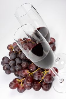 Two Glasses Of Red Wine Royalty Free Stock Image Two Glasses Of Red Wine Royalty Free Stock Image