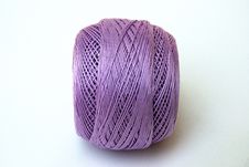 Close Up Lilac Yarn Ball Stock Photos Close Up Lilac Yarn Ball Stock Photos