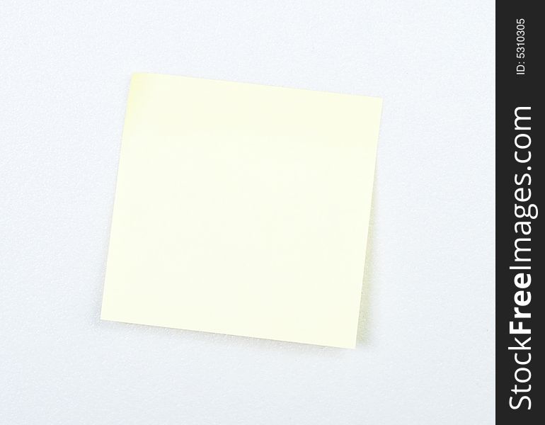 Yellow empty papers for notes at white background