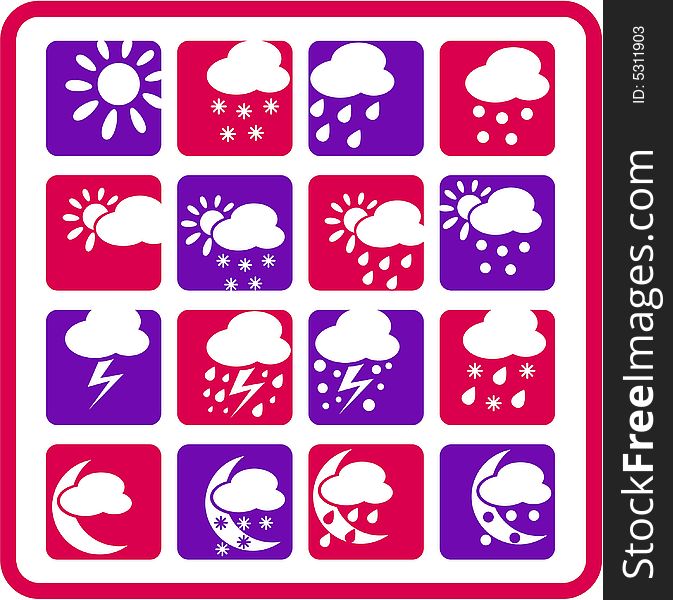 Weather raster iconset. Vector version is available in my portfolio. Weather raster iconset. Vector version is available in my portfolio