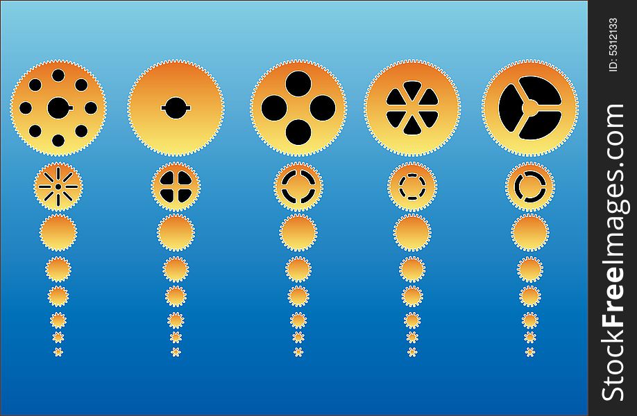 Gear collection with different shape