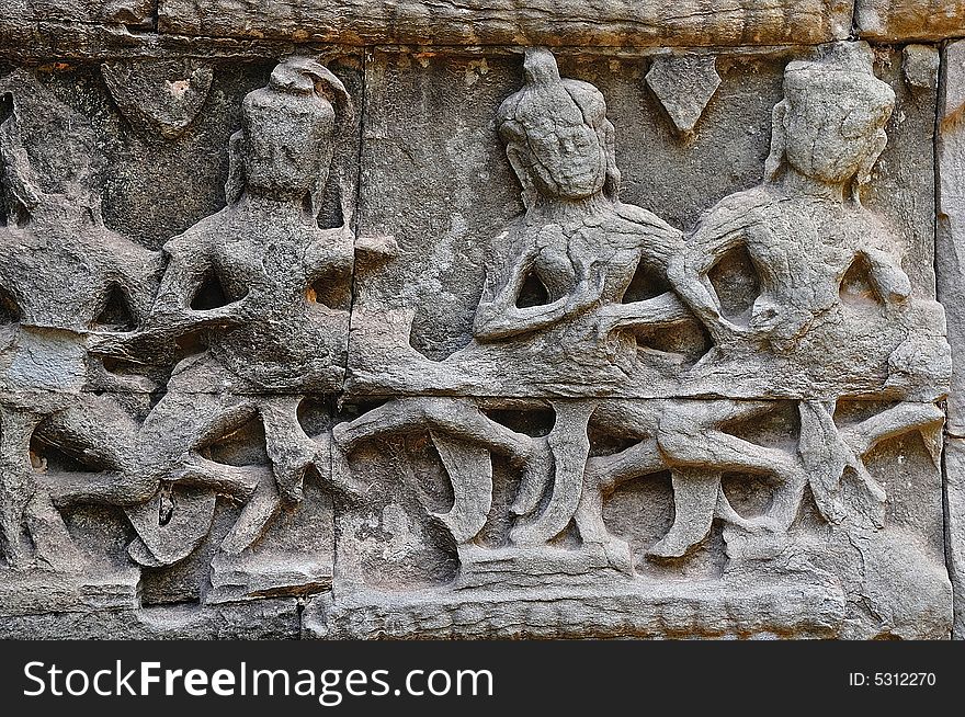 Cambodia; Angkor; Ta Prohm  temple: Apsaras