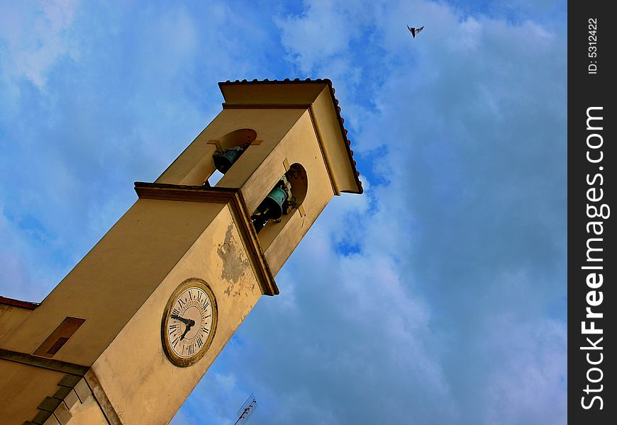 Old bell tower in Tuscany