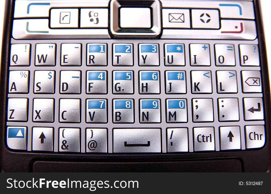 Silver Mobile Phone Keyboard