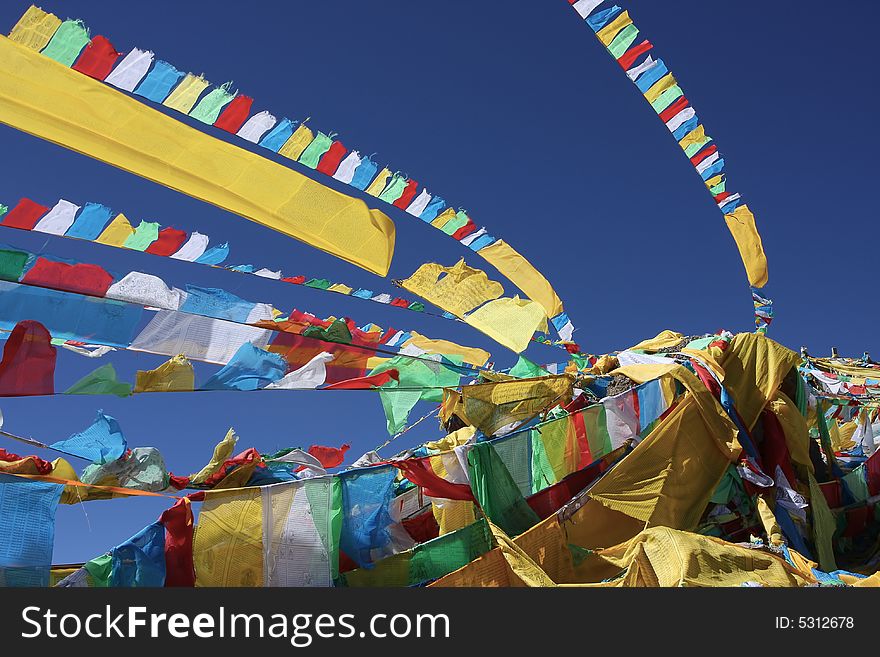 Prayer Flags In Tibet China