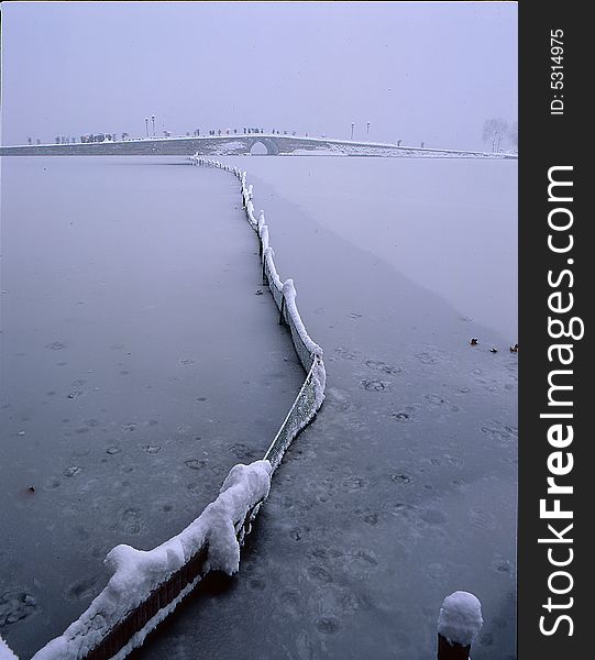 After a heavy snowfall of the Hangzhou West Lake. After a heavy snowfall of the Hangzhou West Lake