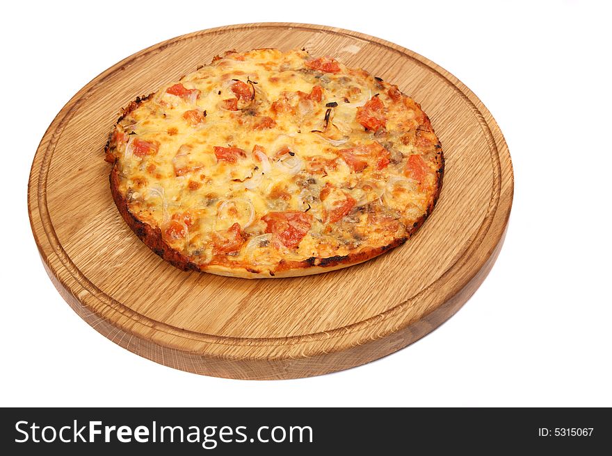 Pizza isolated white fastfood cheese