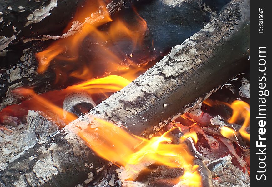 This photo is about wood and fire