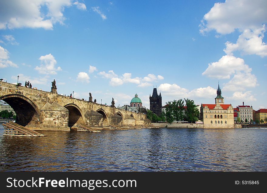 Chez Republic, Prague (Karlov Bridge, the river Vltava). Chez Republic, Prague (Karlov Bridge, the river Vltava)