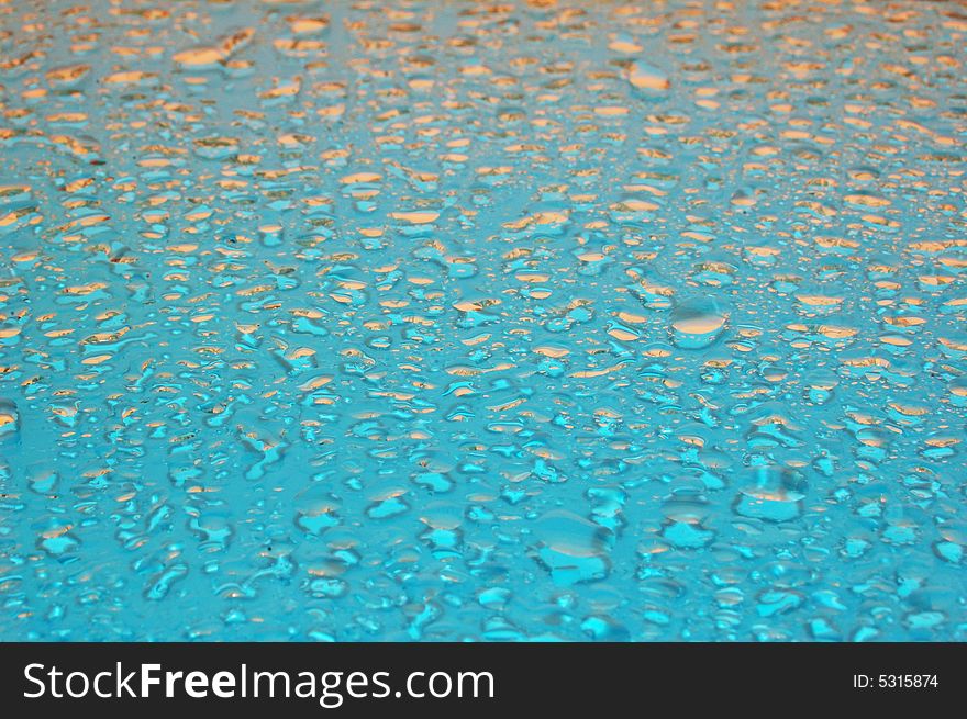 Colored water drops background texture