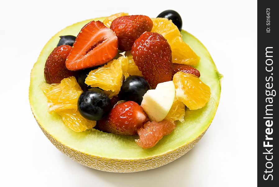 Fruits In A Melon