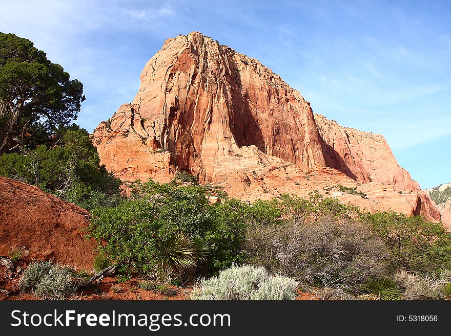 View of mountain in Zion NP. View of mountain in Zion NP