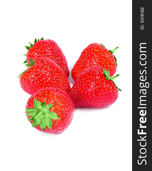Fresh red Strawberry isolated over white background. Fresh red Strawberry isolated over white background