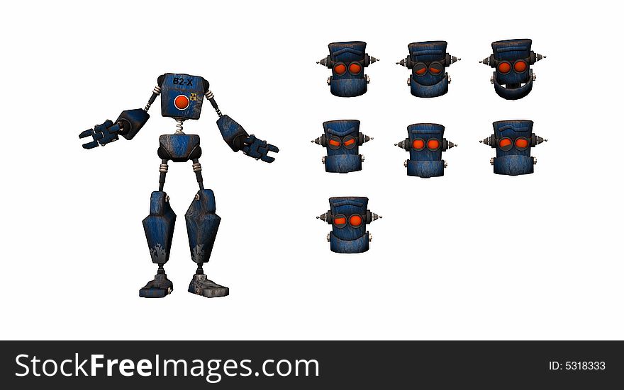 Cartoon Robot Expressions