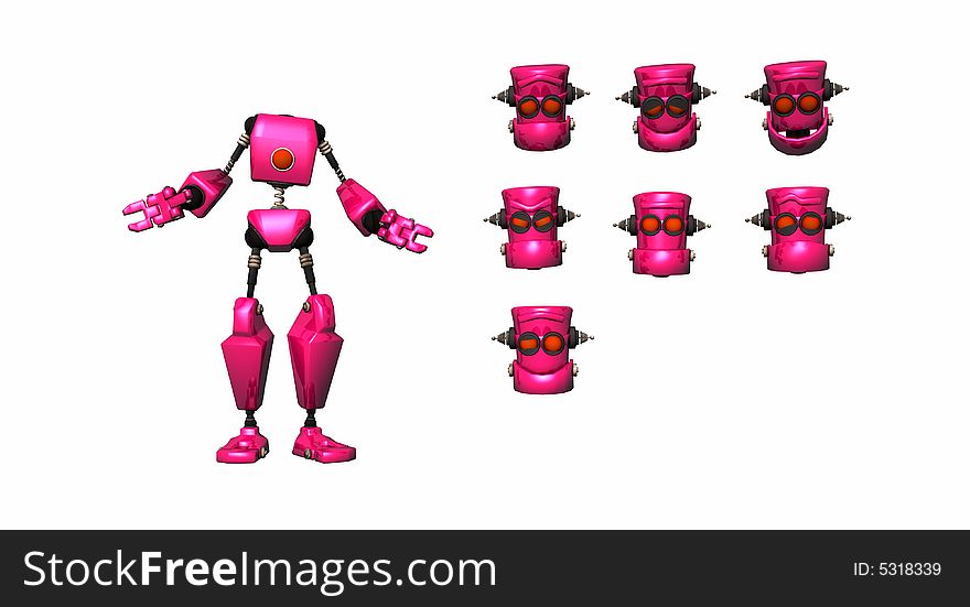 Cartoon Robot Expressions
