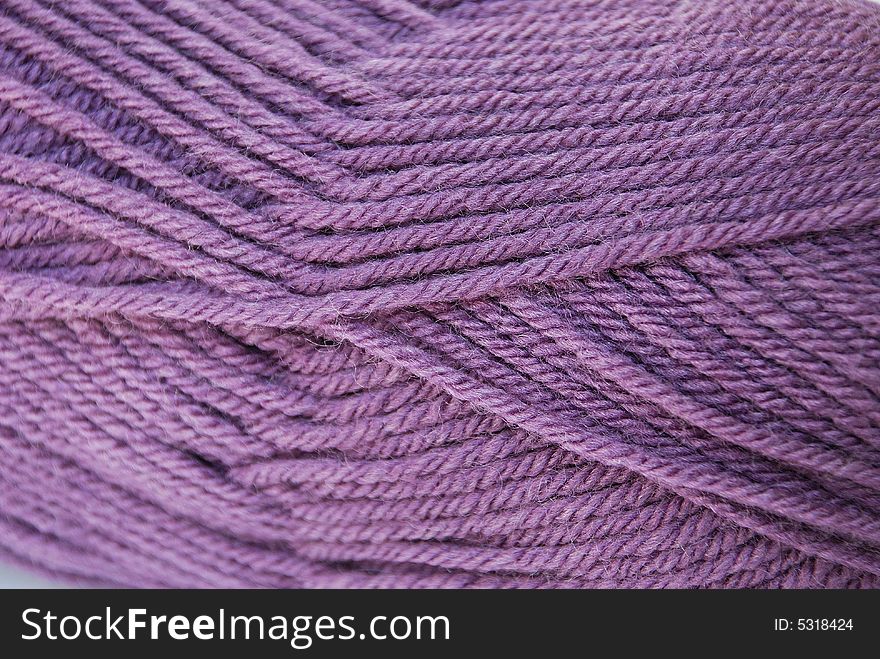 Close up dusty purple yarn