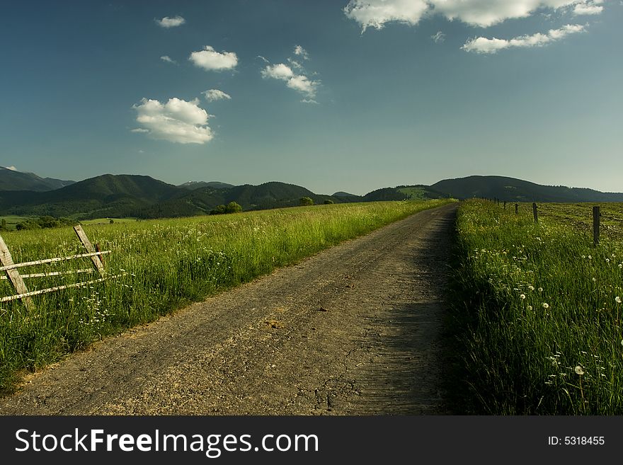 Beautiful summer landscape in Slovakia