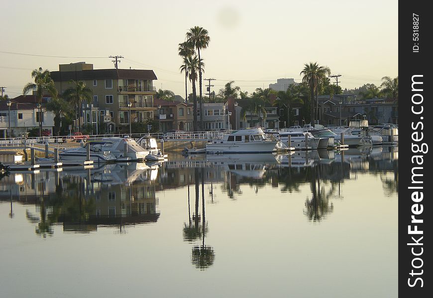 Southern California boats just as the sun is rising. Southern California boats just as the sun is rising.