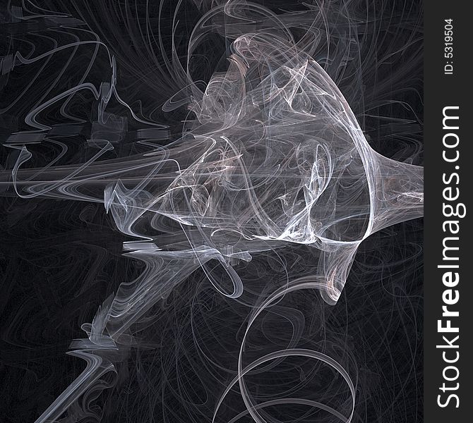 A rendered graphic of smoke. A rendered graphic of smoke