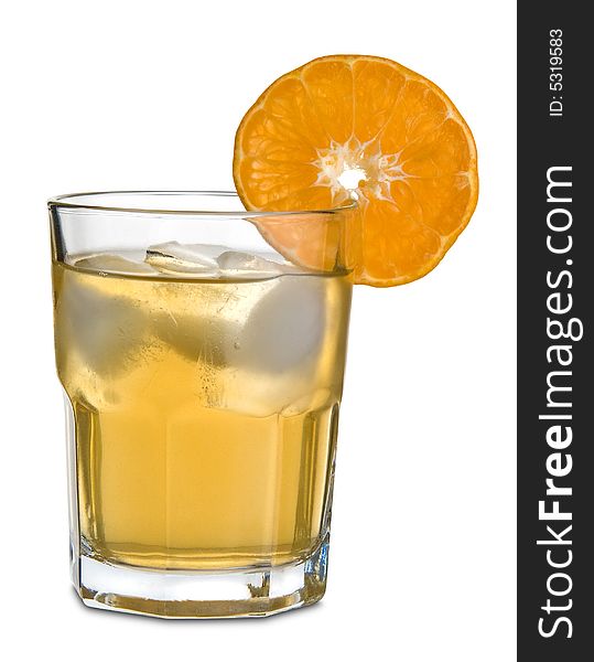 Fresh glass of orange drink
