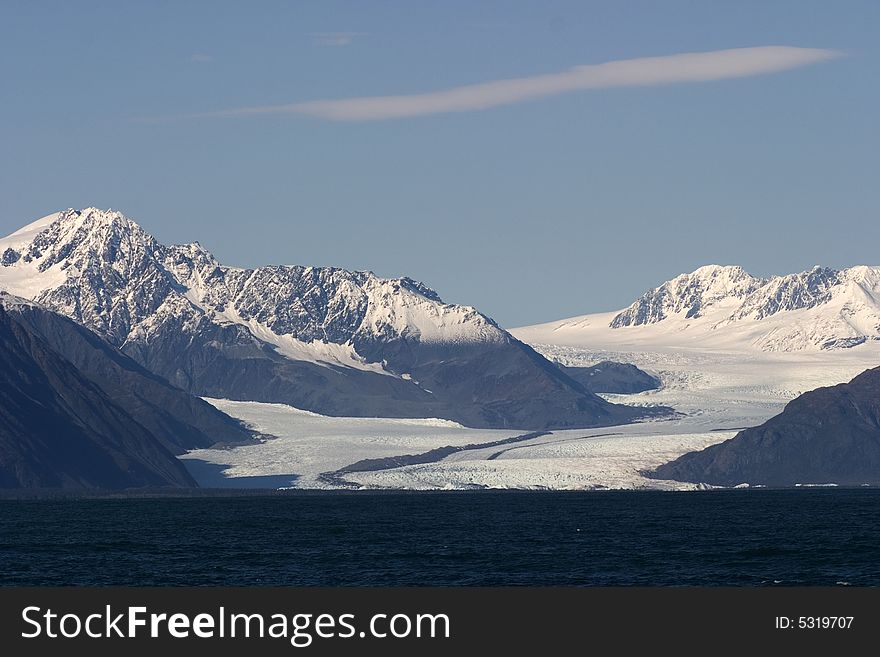 Glacier in Kenai Peninsula in Alaska. Glacier in Kenai Peninsula in Alaska