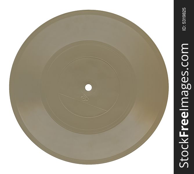 Grey vintage vinyl record isolated on white