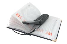 Open Diary And Mobile Phone Royalty Free Stock Photography Open Diary And Mobile Phone Royalty Free Stock Photography