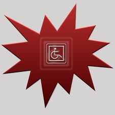 Red Web Button Whit Image Royalty Free Stock Photo