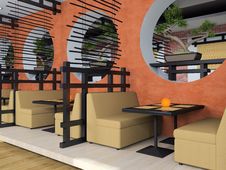 Modern Cafe In Japanese Style Royalty Free Stock Photo Modern Cafe In Japanese Style Royalty Free Stock Photo
