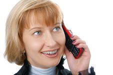 Business Woman With Cellphone Royalty Free Stock Image