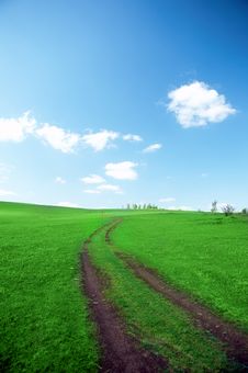 Landscape Road In Field Stock Photography Landscape Road In Field Stock Photography