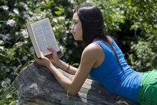 Teenager Read A Book Royalty Free Stock Photo