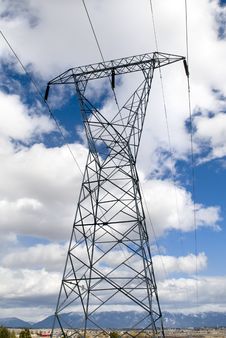 Power Tower Over Landscape Royalty Free Stock Images Power Tower Over Landscape Royalty Free Stock Images
