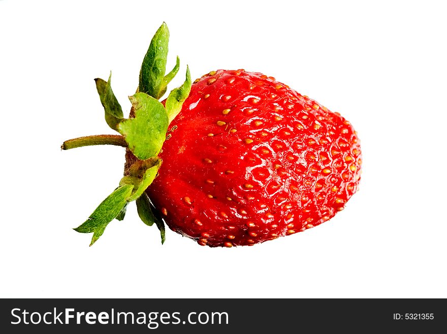 An image of big red strawberry isolated