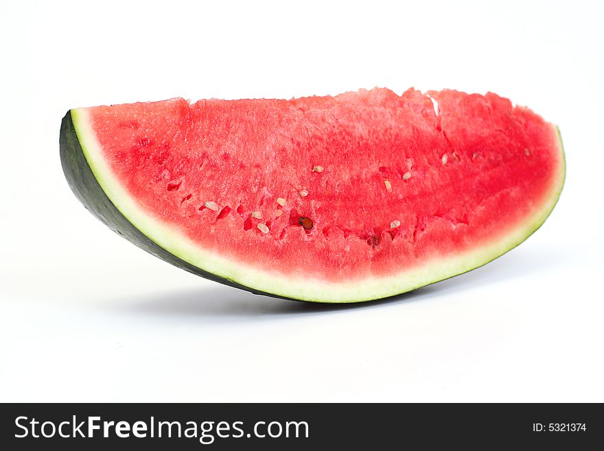 Slice of water-melon (Citrullus) Long-term a plant of family pumpkin