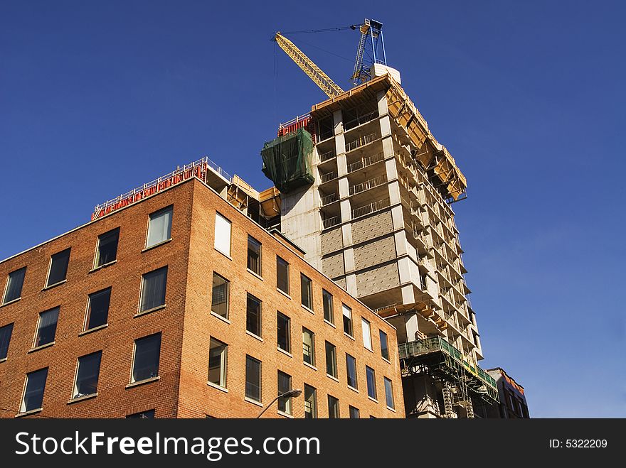 Construction of high rise new floors