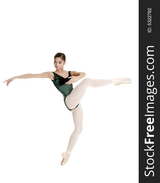 Young professional dancer on pointe. Young professional dancer on pointe