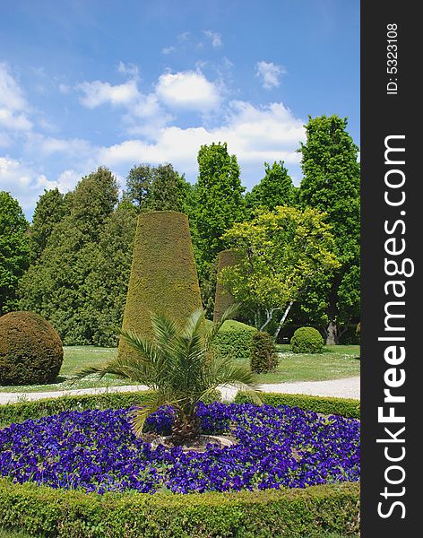 Garden in Schoenbrunn, Vienna, Austria. Garden in Schoenbrunn, Vienna, Austria.